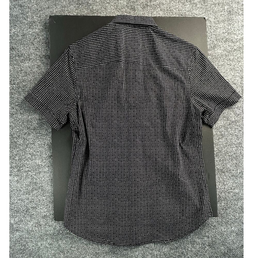 Perry Ellis Slim Fit Men's Medium Black White Dot Button Shirt S - Picture 2 of 9